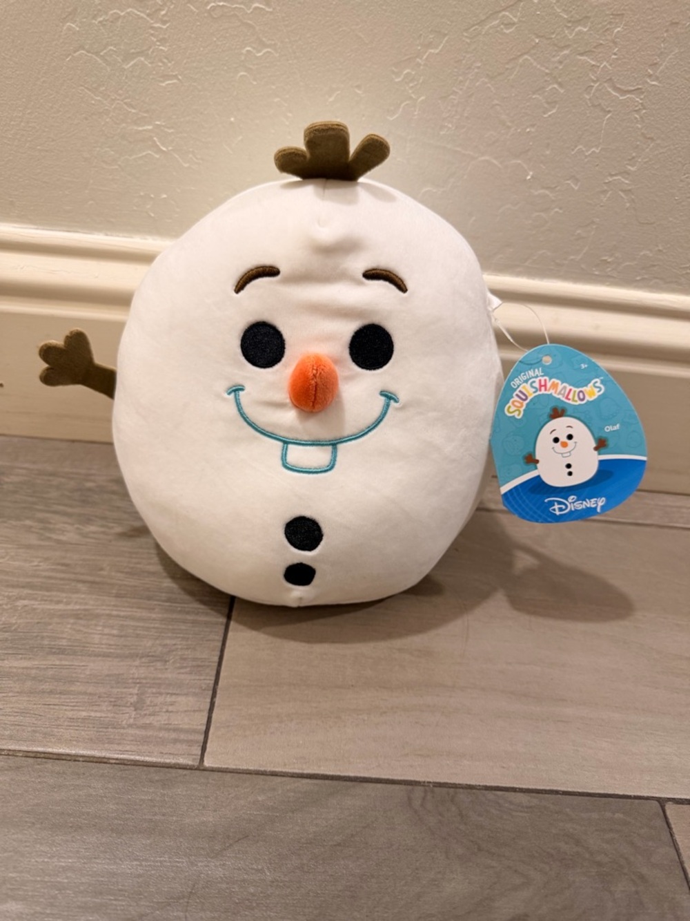 Disney Olaf Squishmallow Plush - White, Orange & Brown 9"